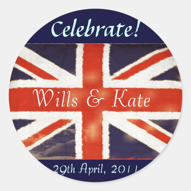 Stickers de mariage royal Will et Kate (Devant)