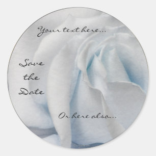 Stickers de mariage tourbillonnant blanc pâle et b