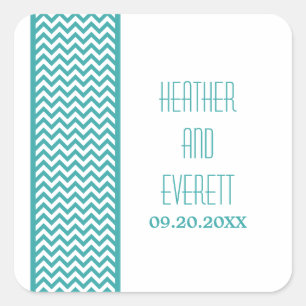Stickers de mariage turquoise à la frontière de Ch