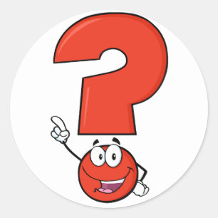 Stickers de marque de question rouge