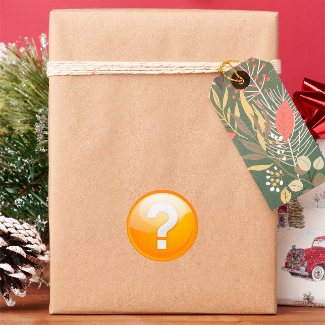 Stickers de marque d'interrogation orange (Créateur téléchargé)