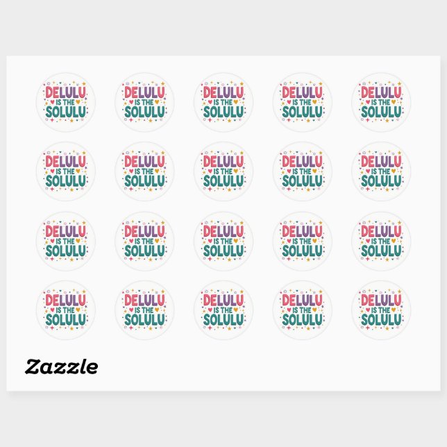 Stickers de mème Delulu Solulu (Feuille)