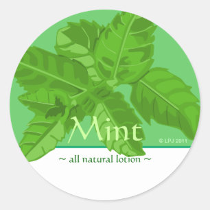 Stickers de menthe personnalisables