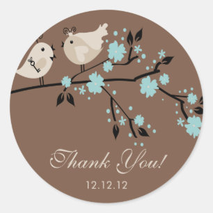 Stickers de Merci de Fête des mariées Inséparables