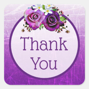 Stickers de Merci Floral Rose violet