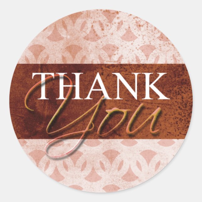Stickers de Merci Rustique Automne Étiquette  (Devant)
