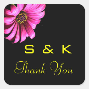 Stickers de Monogramme de Merci Mariage assez marg