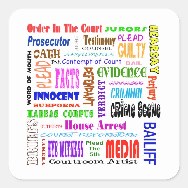 Stickers de mots juridiques (Devant)