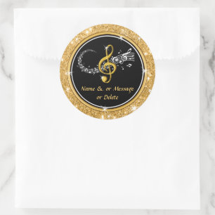Stickers de musique personnalisés pour les faveur