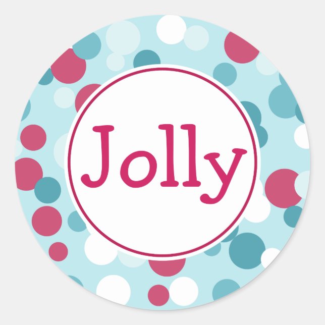 Stickers de Noël à points rétro (Devant)