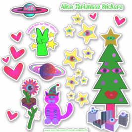 Stickers de Noël Aliens