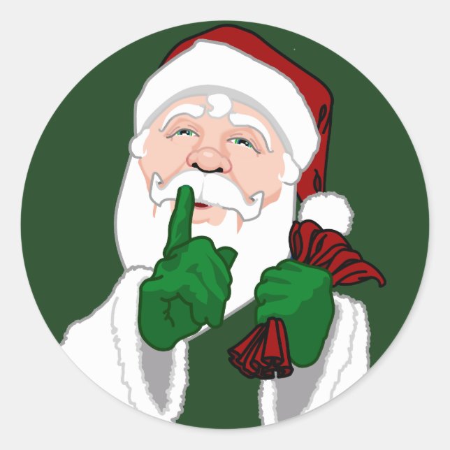 Stickers de Noël amusants Stickers Santa Clause mi (Devant)