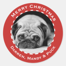 stickers de Noël avec photo et vos noms