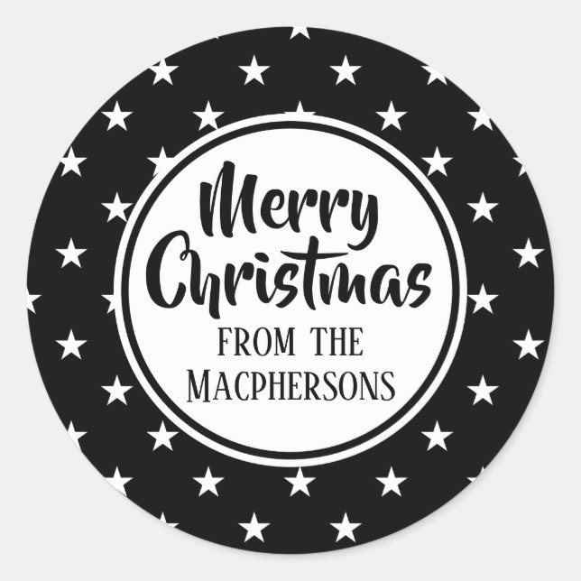 Stickers de Noël Black Stars (Devant)