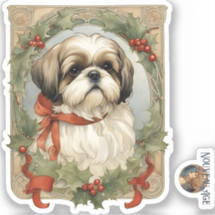 Stickers de Noël Chien Chien Chien Chien Chien Chi