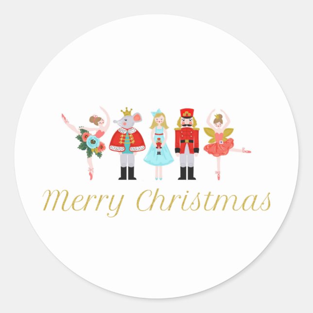 Stickers de Noël de ballet de craquelins (Devant)