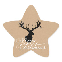 Stickers de Noël des Cerfs de Silouette