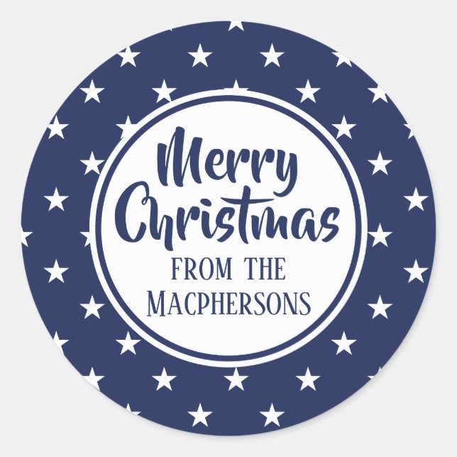 Stickers de Noël des étoiles de la Marine (Devant)