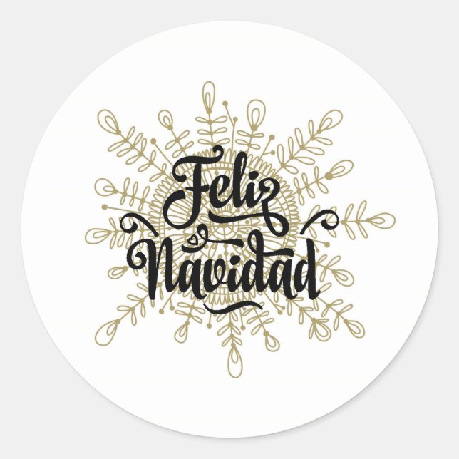 Stickers de Noël espagnol Feliz Navidad (Devant)