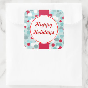 Stickers de Noël Frosty Blue Happy Holiday