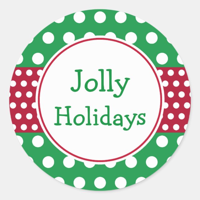 Stickers de Noël Green Jolly (Devant)