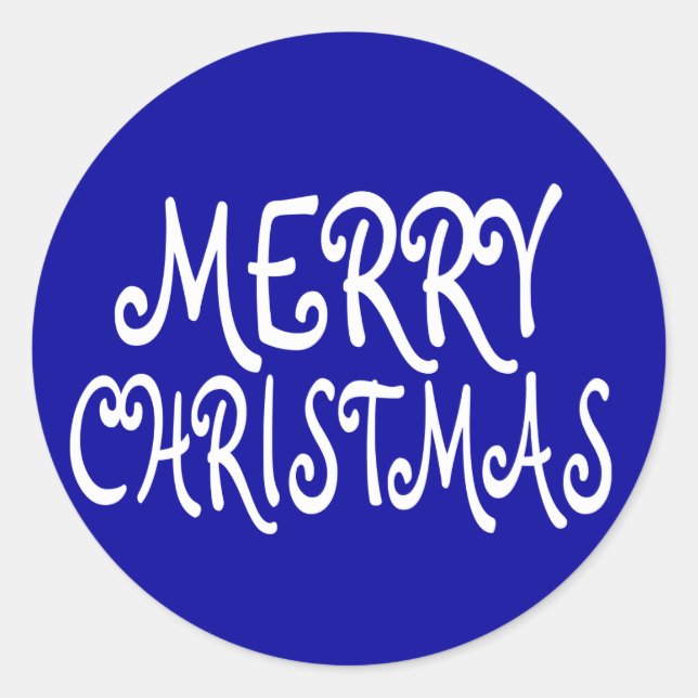 Stickers de Noël Joyeux Bleu (Devant)