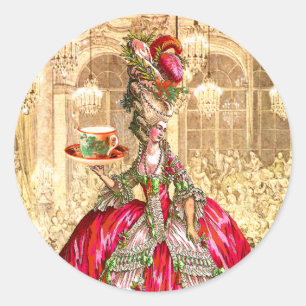 Stickers de Noël Marie Antoinette Tea Party Tags