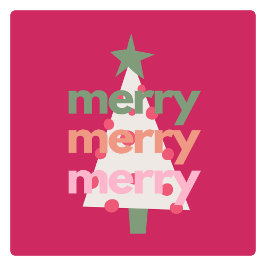 Stickers de Noël modernes Whimsical colorés