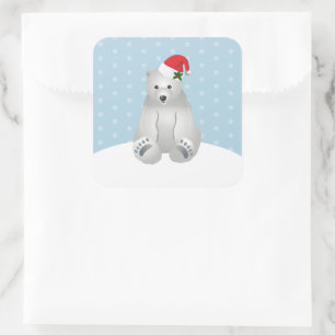 Stickers de Noël Ours polaire