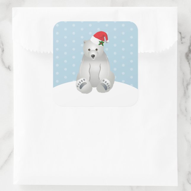 Stickers de Noël Ours polaire (Sac)