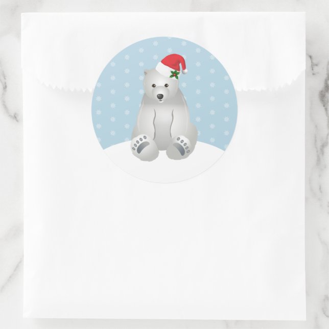 Stickers de Noël Ours polaire (Sac)