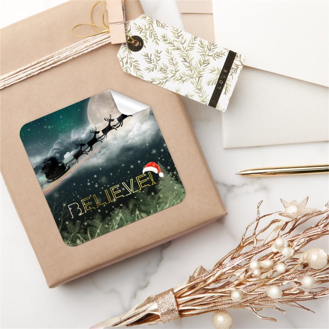 Stickers de Noël père Noël Sleigh Reindeer (Créateur téléchargé)