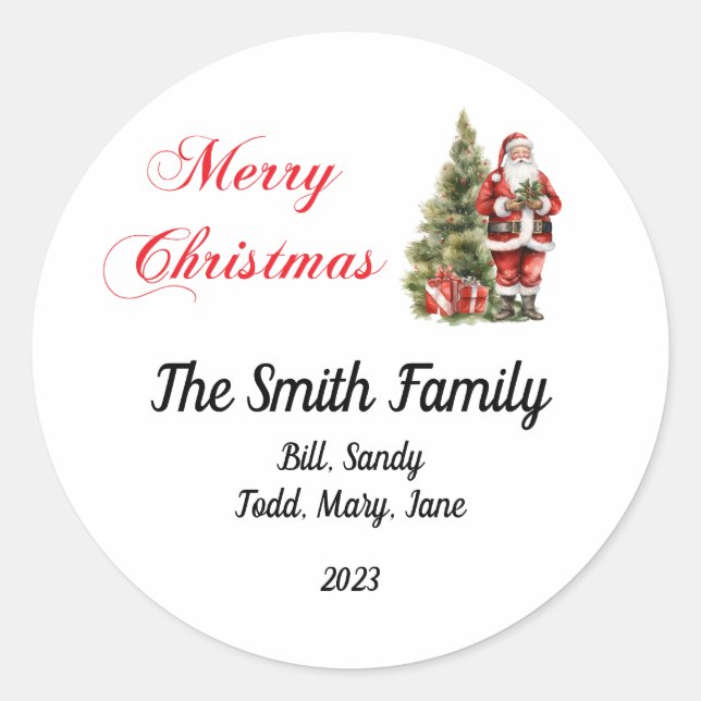Stickers de Noël personnalisés (Devant)