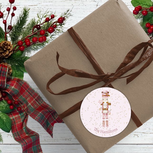 Stickers de Noël Pink Nutcracker Ballet Étiquettes (Créateur téléchargé)