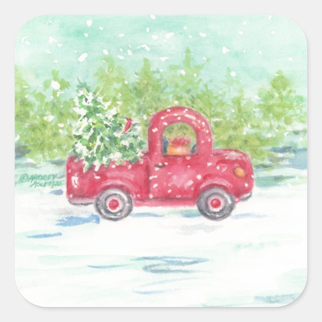 Stickers de Noël pour Camion Rouge Pays (Devant)
