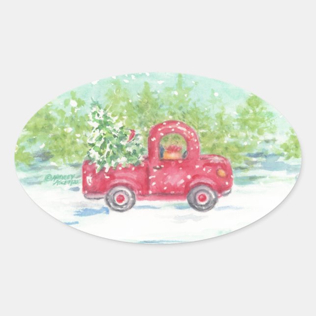 Stickers de Noël pour Camion Rouge Pays (Devant)