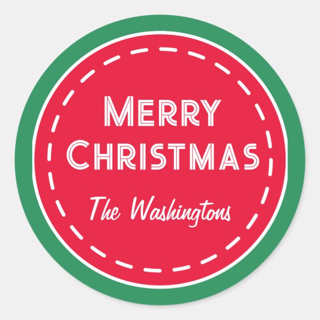 Stickers de Noël Retro Custom (Devant)