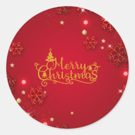 Stickers de Noël rouge et or
