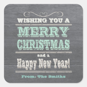 Stickers de Noël rustiques Green Custom