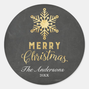 Stickers de Noël Snowflake Gold