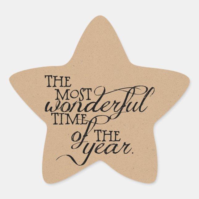 Stickers de Noël Temps le plus merveilleux (Devant)