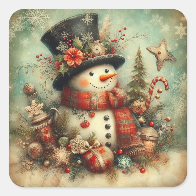 Stickers de Noël Vintage classique (Devant)
