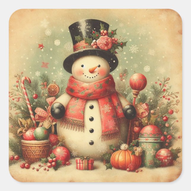 Stickers de Noël Vintage classique (Devant)