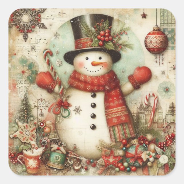 Stickers de Noël Vintage classique (Devant)