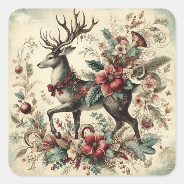 Stickers de Noël Vintage classique (Devant)