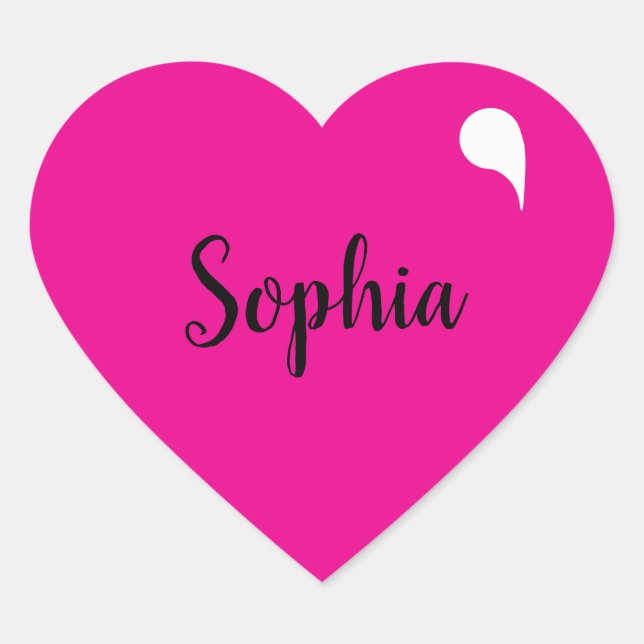 Stickers de nom de coeur personnalisé (Devant)