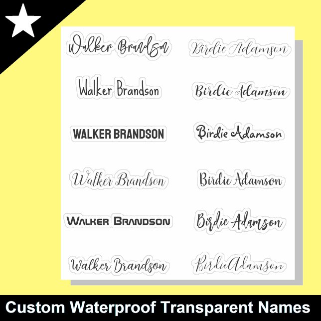 Stickers de nom unique et élégant (Stylish name stickers)