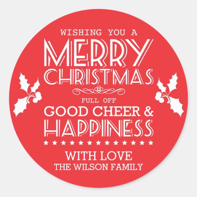 Stickers de nourriture de Noël / Étiquettes (Devant)