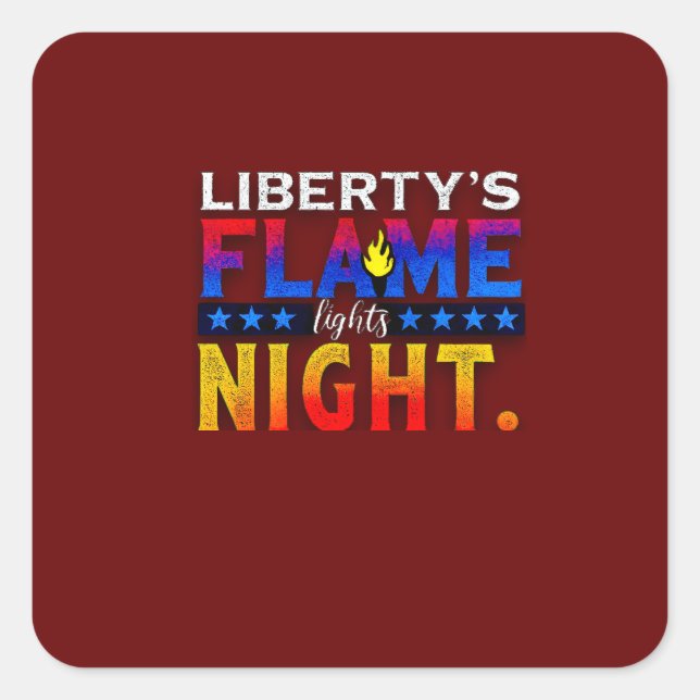 Stickers de nuit Liberty's Flame Lights & Étiquett (Devant)