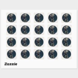 Stickers de nuit Starry Cat noir